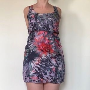 Alice + Olivia Silk, Elastic Waist Floral Dress